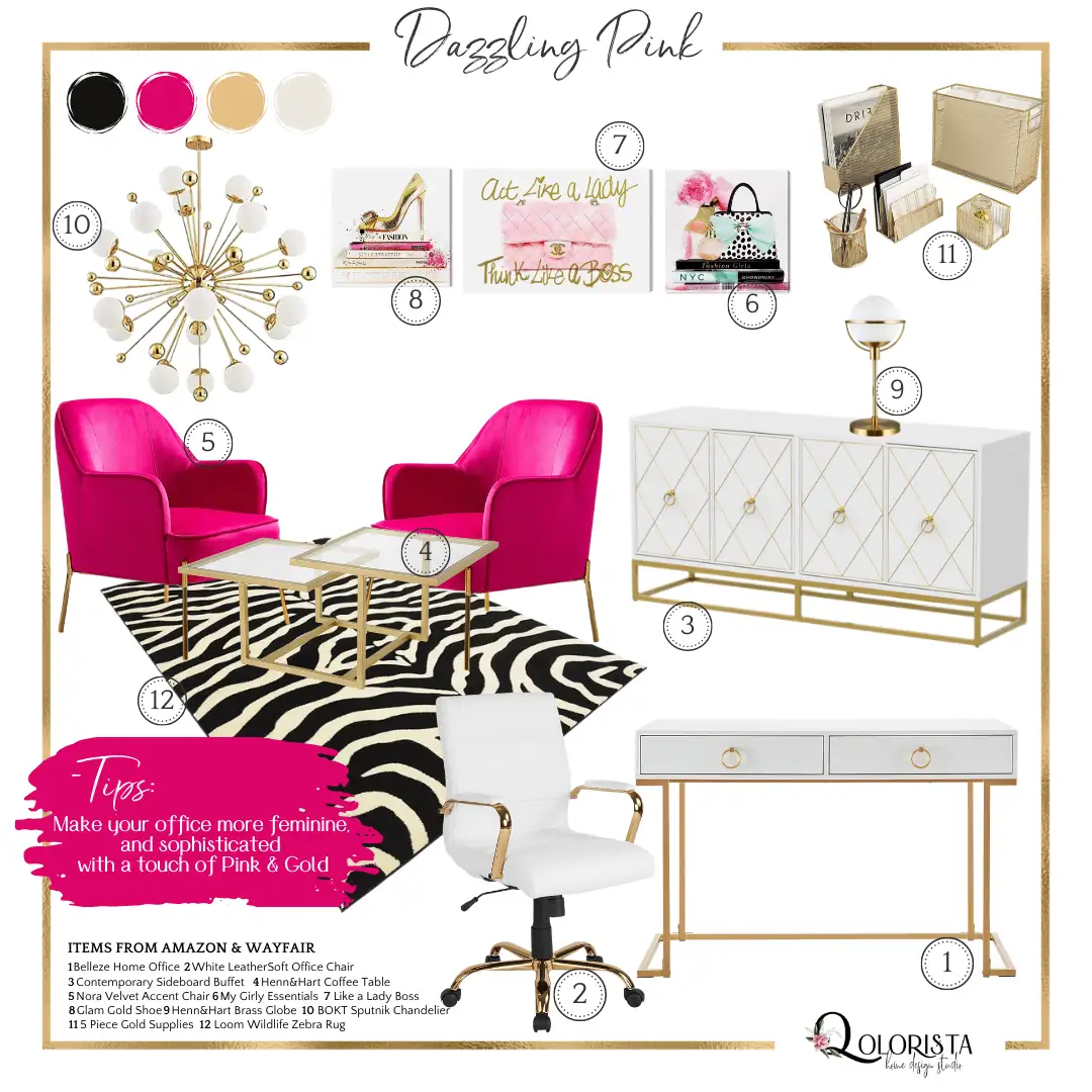CONCEPT BOARD DAZZLING PINK OFFICE